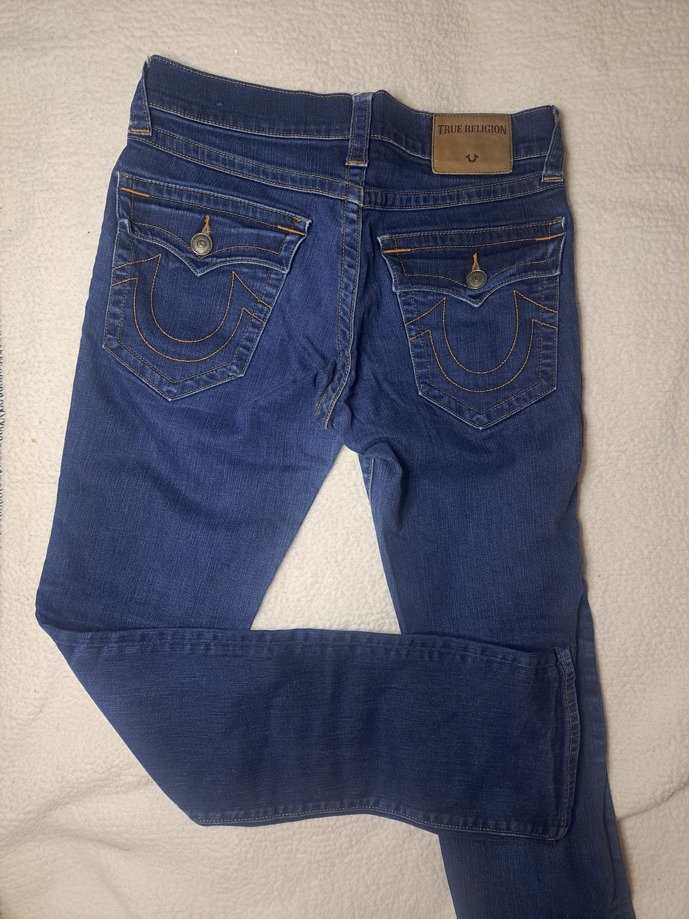 True Religion Women's Dark Blue Straight Leg Jeans